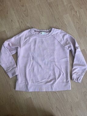 Pink sweatshirt with Tiny Gold Palm Accent
